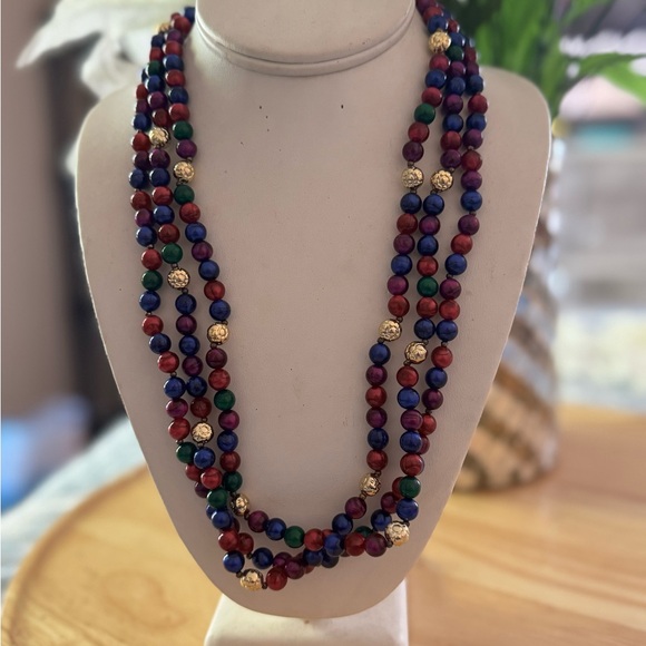 - TURQUIOSE AFRICAN MALA BECKLACE STATEMENT NECKLACE - Picture 8 of 13